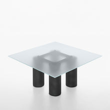 Load image into Gallery viewer, Serenissimo - Top White Lacquered Frosted Glass - Base Matte Painted Gunmetal