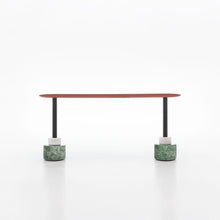 Load image into Gallery viewer, Menhir - Glossy Lacquered Brick Red Top - Alpi Green Marble Base