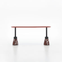 Load image into Gallery viewer, Menhir - Glossy Lacquered Brick Red Top - Levanto Red Marble Base
