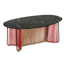 Load image into Gallery viewer, Cartagens Dining Table -  Marble - Coral/Caramel Brown/Black/Nero Marquinia Unito