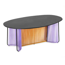 Load image into Gallery viewer, Cartagenas Dining Table - Metal - Lilac/Honey Yellow/Black/Nero Marquinia Unito
