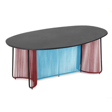 Load image into Gallery viewer, Cartagenas Dining Table - Metal - Purple/Pastel Blue/Black/Nero Marquinia Unito