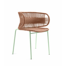 Load image into Gallery viewer, Cielo Stacking Armchair - Caramel brown/Pastel Green