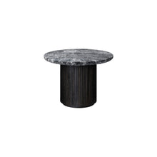 Load image into Gallery viewer, Moon Coffee Table  - Grey Emperador Marble Top - Brown/Black Stained Veneer Oak Lacquered Base