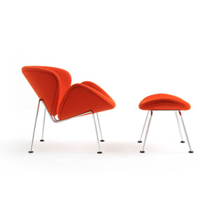 Orange Slice Chair and Foot Stool