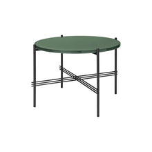 Load image into Gallery viewer, TS Table - Round - Dusty Green Glass Top with Black Base