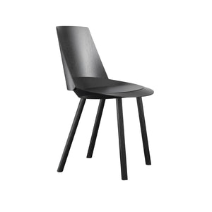 Houdini Chair - Armless - Oak Veneer, Black Lacquered
