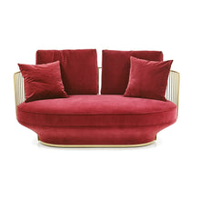 Load image into Gallery viewer, Paradise Bird Sofa - Velvet Bordeaux