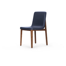 Load image into Gallery viewer, Sedan Chair - Walnut - Blue Leather