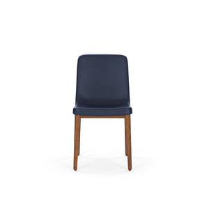 Sedan Chair - Walnut - Blue Leather