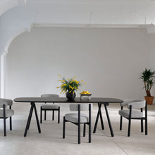 Load image into Gallery viewer, Dalya Bridge Dining Chair - Black Stained Solid Ash