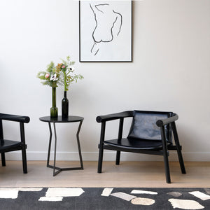 Altay Armchair - Black Full Grain Leather