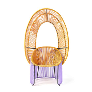 Cartagenas Reina Chair - Lilac/Honey Yellow/Black