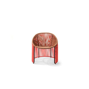 CARTAGENAS Lounge Chair - Coral/Carmel Brown/Black