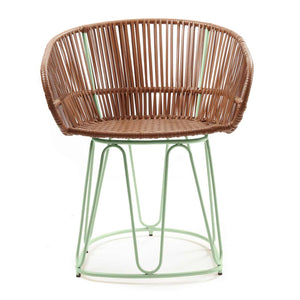 Circo Dining Chair - Cognac Brown/Pastel Green