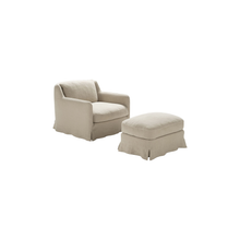 Load image into Gallery viewer, Vesta - Armchair and Ottoman with Long Skirt
