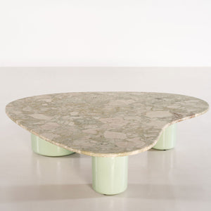 Gian - Brushed Sicilian Breccia Marble - Glossy Lacquered Green