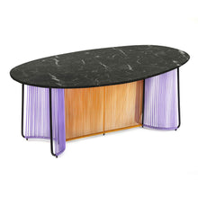 Load image into Gallery viewer, Cartagenas Dining Table - Marble -  Lilac/Honey Yellow/Black/Nero Marquinia Unito