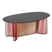 Load image into Gallery viewer, Cartagens Dining Table -  Metal - Coral/Caramel Brown/Black/Nero Marquinia Unito