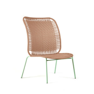 Cielo Lounge Chair High - Caramel Brown/Pastel Green