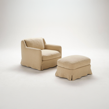 Load image into Gallery viewer, Vesta - Armchair and Ottoman with Long Skirt
