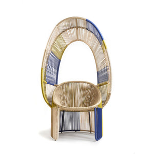 CARTAGENAS Reina Chair Special Edition - Curry Yellow/Cobalt Blue/Pastel Beige/Grey Beige/Black