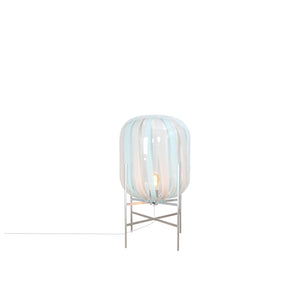 Oda - medium - White and Light Blue - Galvanized