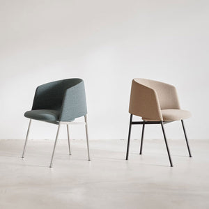 Collar Dining Chair - Base - Chrome and Matte Black