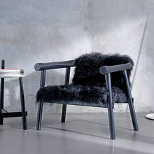 Load image into Gallery viewer, Altay Armchair - Black Mongolian Goatskin