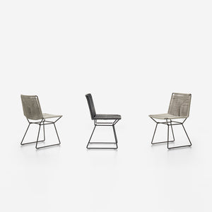 Neil Twist Chair - black - Ecru & Anthracite Grey