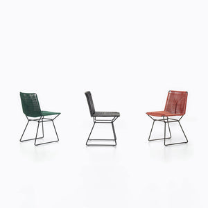 Neil Twist Chair - Black - English Green & Anthracite Grey & Orange