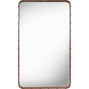 Adnet Wall Mirror - W 25.59 x H 45.28 inches - Tan