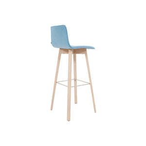 Maverick Bar Stool -  Upholstery, Four Leg, Solid Wooden Frame, Angular