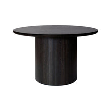 Load image into Gallery viewer, Moon Dining Table - Brown/Black Stained Veneer Oak Lacquered Top - Brown/Black Stained Veneer Oak Lacquered Base