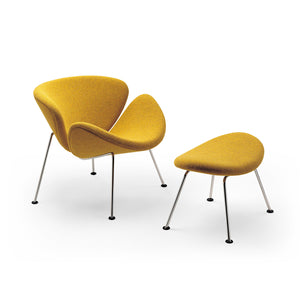 Orange Slice Chair and Foot Stool