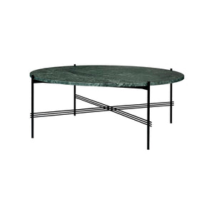 TS Table - Round - Green Guatamala Marble Top with Black Base