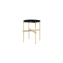 Load image into Gallery viewer, TS Table - Round - Black Marquina Marble Top with Black Base