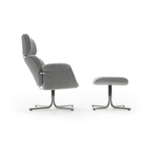 Load image into Gallery viewer, Tulip Armchair - Grey With Footstool