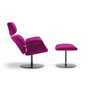 Tulip Armchair - Violet With Footstool
